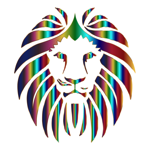 Prismatic Lion Logo PNG Vector