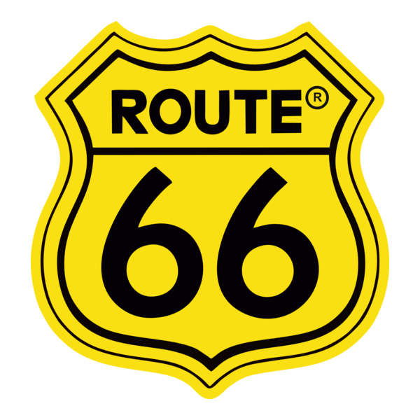 Route 66 yellow Logo PNG Vector