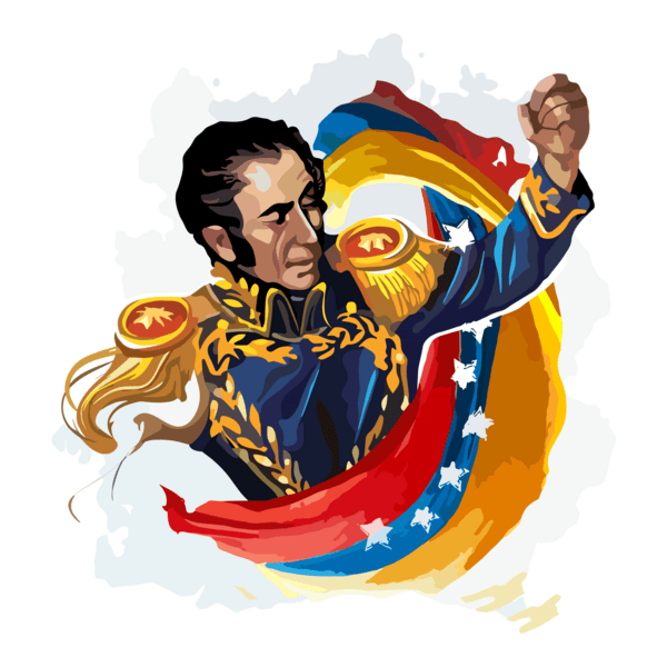 SIMON BOLIVAR CON TRICOLOR NACIONAL Logo PNG Vector