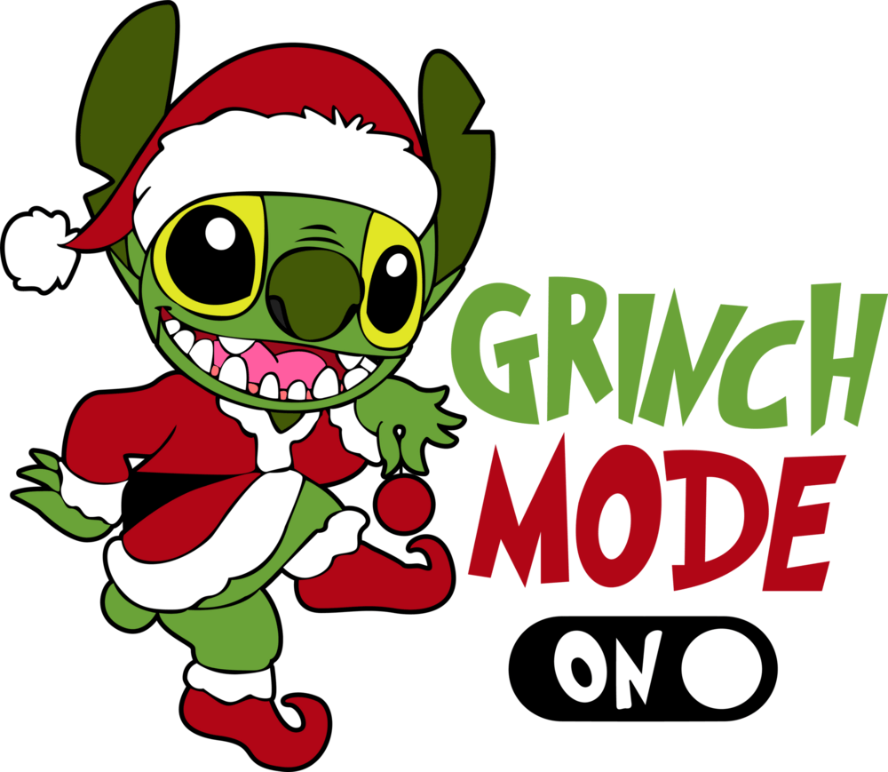 Stitch Grinch Mode On Logo PNG Vector