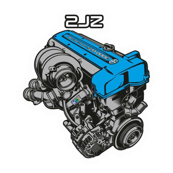 TOYOTA MOTOR 2JZ TURBO Logo PNG Vector