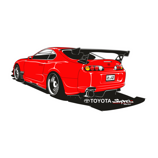 Toyota Supra Mk4 Turbo Logo PNG Vector