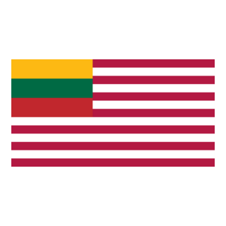 American-Lithuanian flag Logo PNG Vector