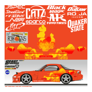 arte decal mazda rx7, orange julius, 2fast 2furiou Logo PNG Vector
