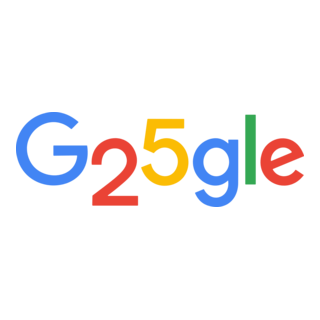 Google 25th Anniversary Logo PNG Vector