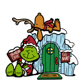 Grinch Snoopy Style Logo PNG Vector