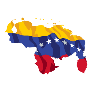 MAPA DE VENEZUELA TRICOLOR CON EL ESEQUIBO Logo PNG Vector