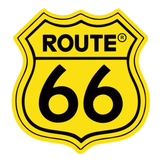 Route 66 yellow Logo PNG Vector