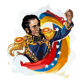 SIMON BOLIVAR CON TRICOLOR NACIONAL Logo PNG Vector