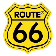 Route 66 yellow Logo PNG Vector
