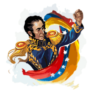 SIMON BOLIVAR CON TRICOLOR NACIONAL Logo PNG Vector