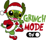 Stitch Grinch Mode On Logo PNG Vector