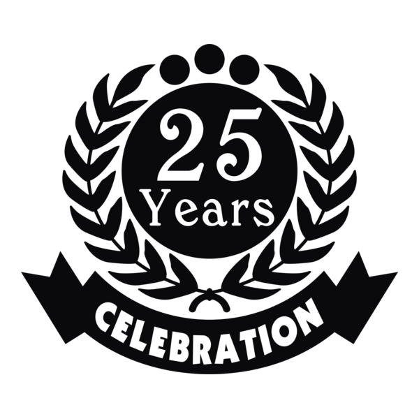 25 Years Celebration Logo PNG Vector