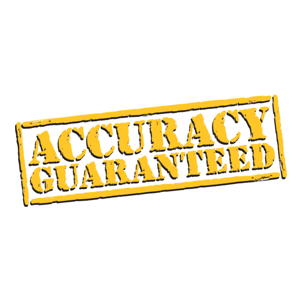 Accuracy Guarantee Logo PNG Vector