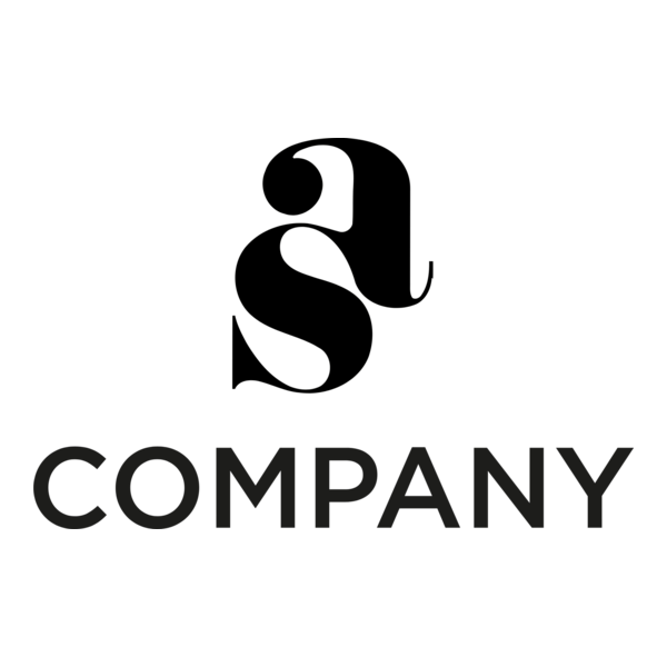 AS Letter Logo PNG Vector