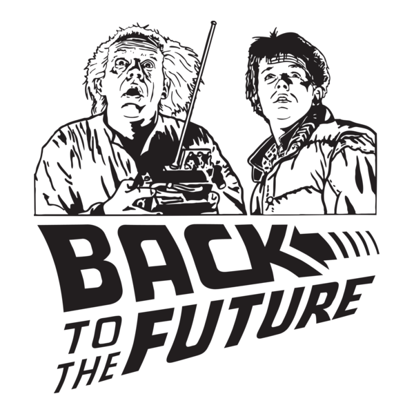 Back to the Future - Marty & Doc Brown Logo PNG Vector