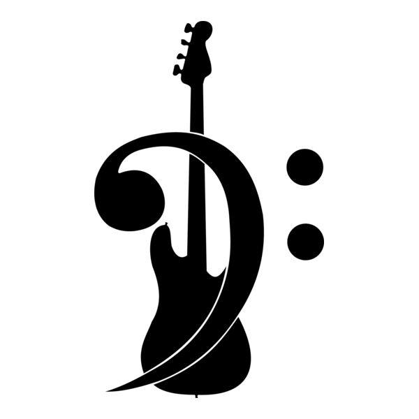 Bass Clef Tatoo Logo PNG Vector