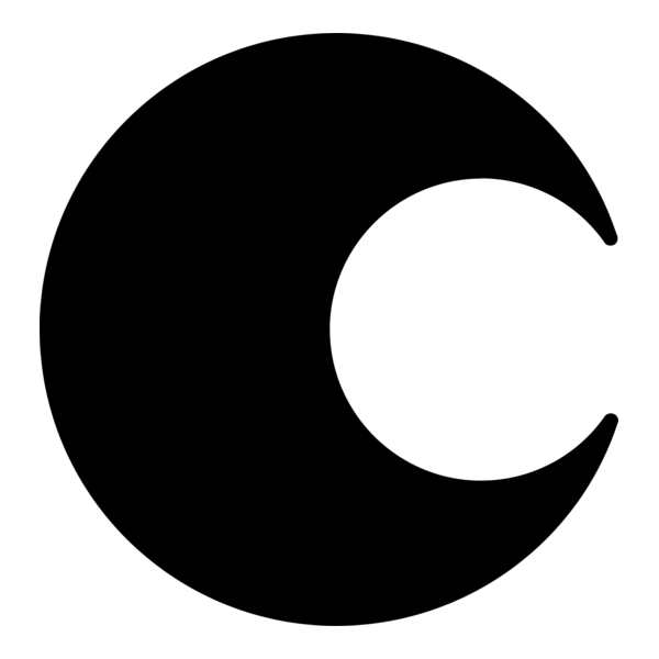 Crescent Moon Logo PNG Vector