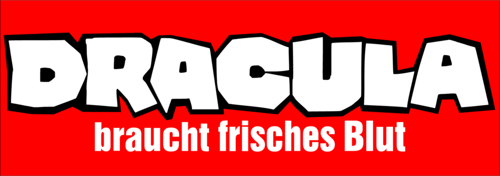 Dracula braucht frisches Blut Logo PNG Vector