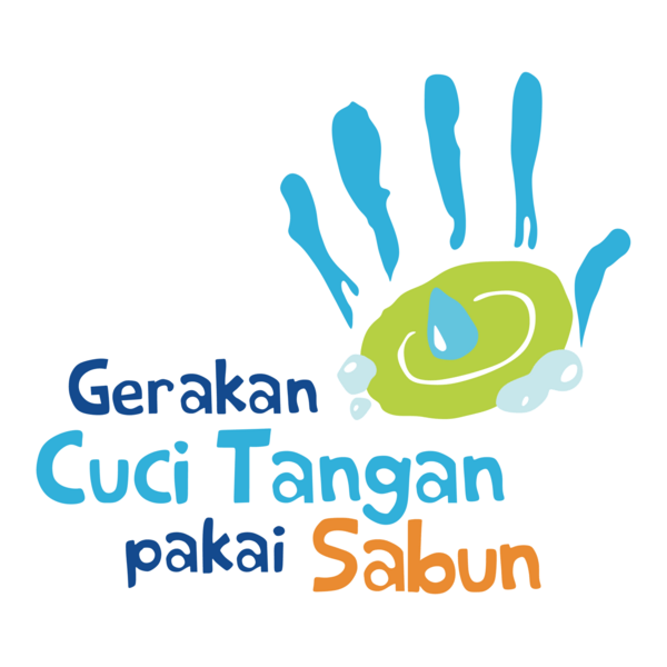 Gerakan Cuci Tangan Pakai Sabun Logo PNG Vector