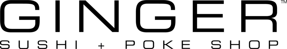 Ginger Sushi + Poke Shop Logo PNG Vector