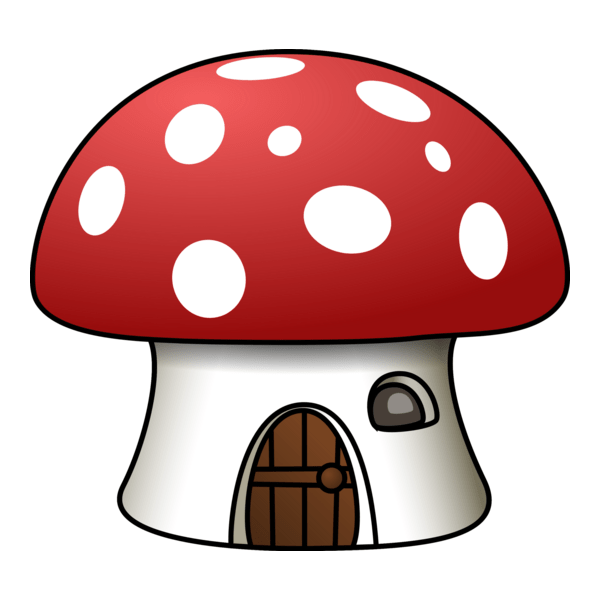 Mushroom House Logo PNG Vector