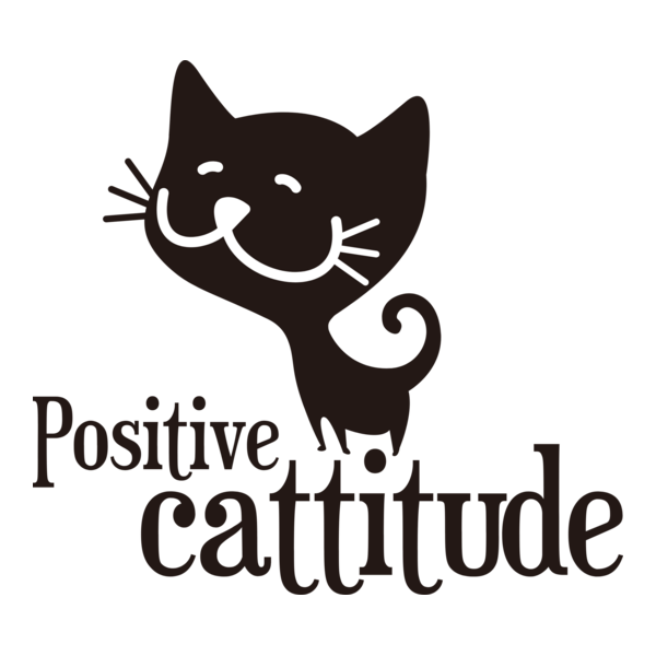 Positive Cattitude Logo PNG Vector