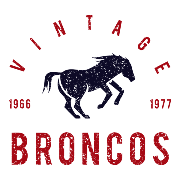 Vintage Broncos Logo PNG Vector