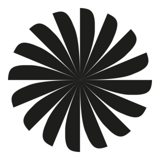 Flower Fan Geometric Shape Logo PNG Vector