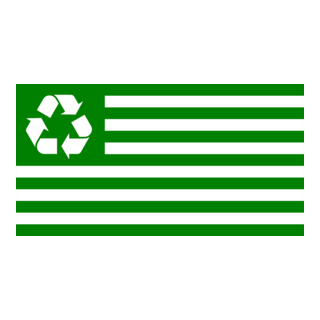 Green Recycle Flag Logo PNG Vector