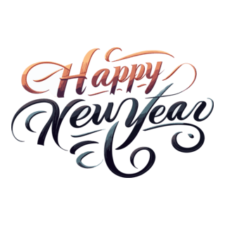Happy New Year Logo PNG Vector