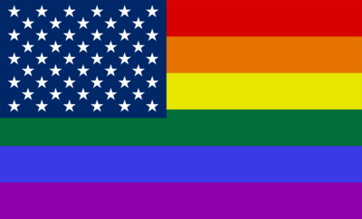 LGBT USA Flag Cropped Logo PNG Vector