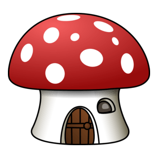 Mushroom House Logo PNG Vector