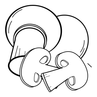 Mushrooms Logo PNG Vector