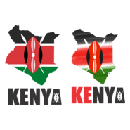 Flag map of Kenya Logo PNG Vector