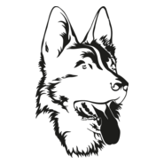 German Shepherd Logo PNG Vector