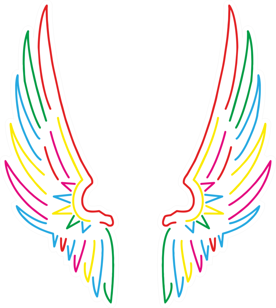 angel wing neon Logo PNG Vector
