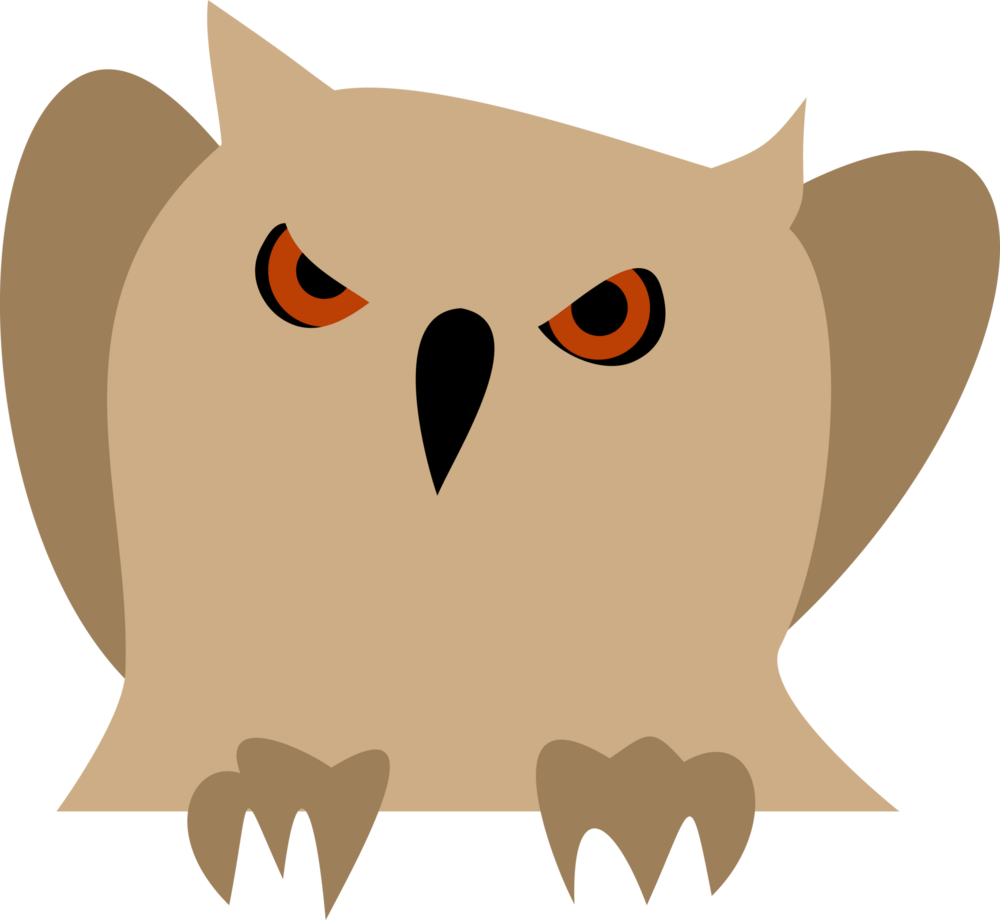 Disappointed owl Logo PNG Vector