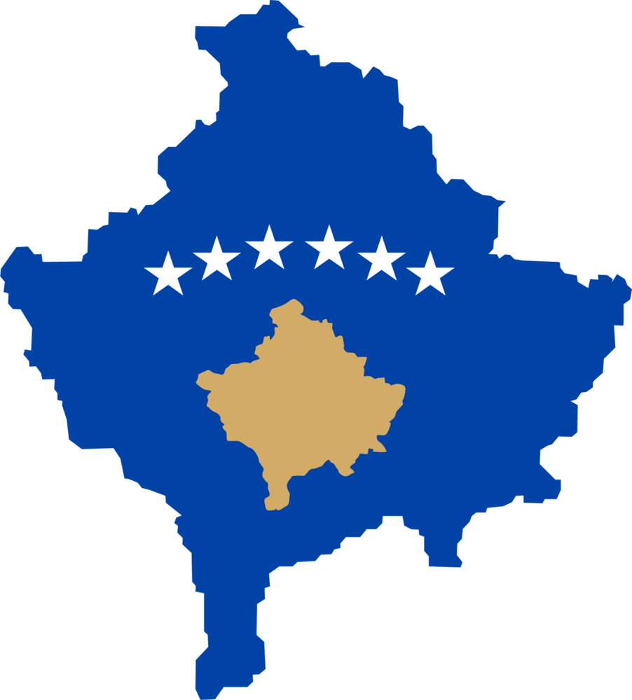 Flag map of Kosovo Logo PNG Vector