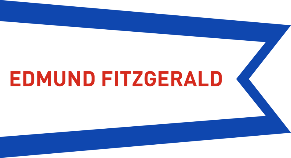 Flag of the SS Edmund Fitzgerald Logo PNG Vector