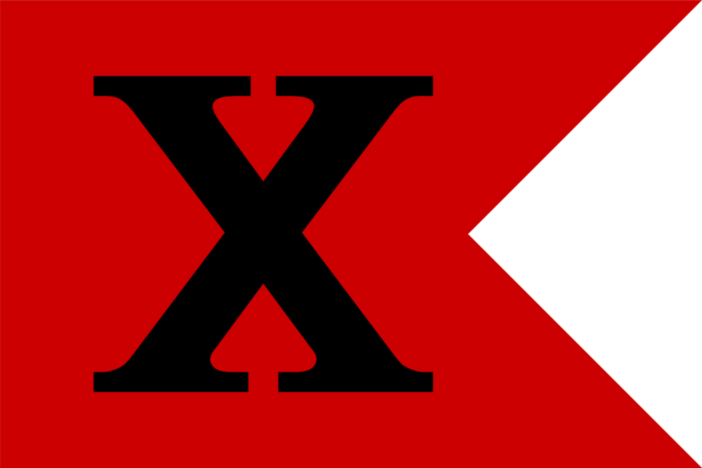 House flag of the Black X Line Logo PNG Vector
