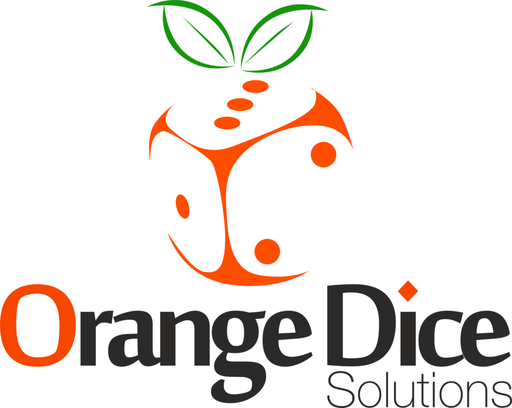 Orange Dice Solutions Logo PNG Vector