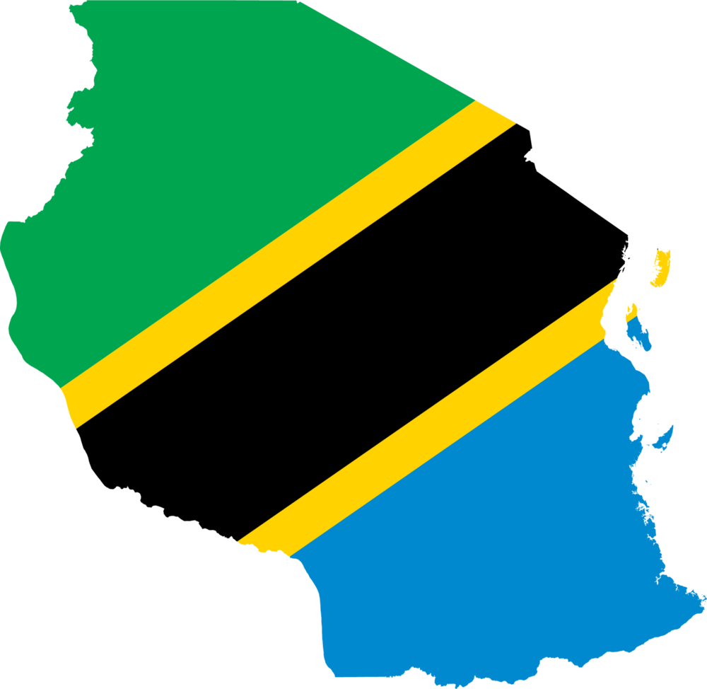 Tanzania Flag Map Logo PNG Vector