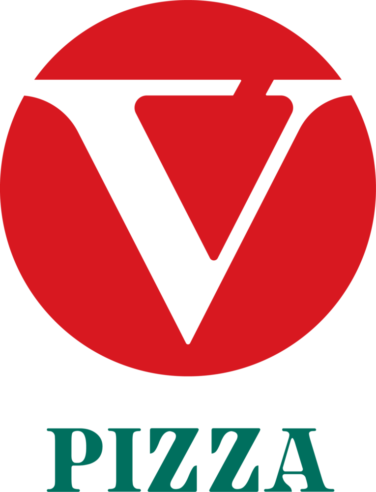 V Pizza Logo PNG Vector