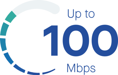 100 Mbps Speed Meter Logo PNG Vector
