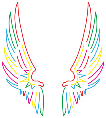 angel wing neon Logo PNG Vector