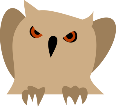 Disappointed owl Logo PNG Vector