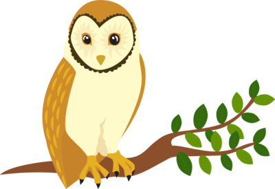 Perched Owl Logo PNG Vector