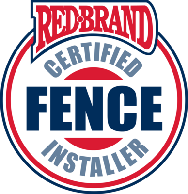 Red Brand Certified Fence Installer Logo PNG Vector