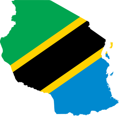 Tanzania Flag Map Logo PNG Vector